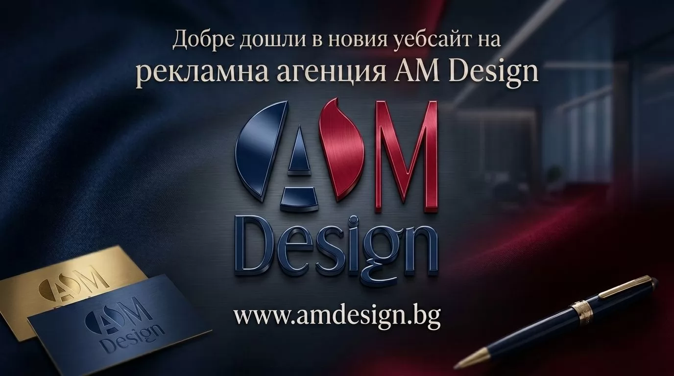 Добре дошли в новия уебсайт на рекламна агенция AM Design